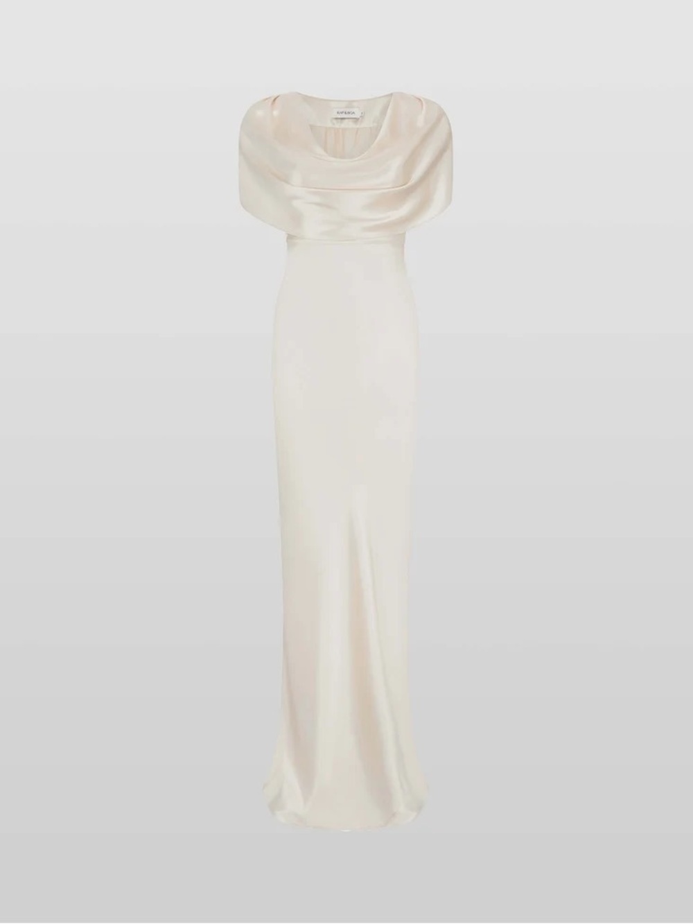 Rat & Boa Cream Satin Cowl-Neck Maxi Dress